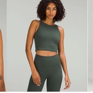 Lululemon high neck align top in smoked spruce